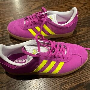 Adidas Vibrant Pink and Yellow Sneakers